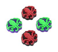 PlayVital Agarres para Pulgar para Nintendo Switch Joycon, Tapas de Joystick de Silicona, Thumb Grips para Switch/OLED/Lite, Protectores de Thumbstick (Cthulhu Pulpo)