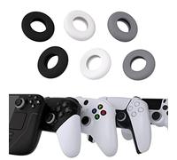 PlayVital BuffeRings Silicona Anillos de Precisión para Joystick - Amortiguador para ps5/4, para Xbox Series X/S, para Xbox One, para Xbox 360, para Switch Pro y para Steam Deck(Gris Negro Blanco)