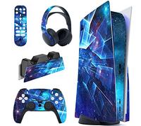 PlayVital Calcomanía Vinilo para ps5 Edición Disc - Pegatina Completa para Consola, Control, Base de Recarga, Control Remoto y Audífonos, Skins Cubierta Protectora Adhesiva(Galaxia multidimensional)
