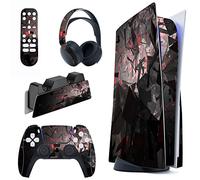 PlayVital Calcomanía Vinilo para ps5 Edición Disc - Pegatina Completa para Consola, Control, Estación de Recarga, Control Remoto y Audífonos, Skins Cubierta Protectora Adhesiva(Espacio Fragmentado)