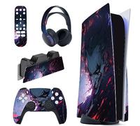 PlayVital Calcomanía Vinilo para ps5 Edición Disc - Pegatina Completa para Consola, Control, Estación de Recarga, Control Remoto y Audífonos, Skins Cubierta Protectora Adhesiva(Payaso Malvado)