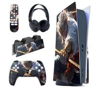 PlayVital Calcomanía Vinilo para ps5 Edición Disc - Pegatina Completa para Consola, Control, Estación de Recarga, Control Remoto y Audífonos, Skins Cubierta Protectora Adhesiva(Santo Wukong)