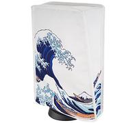 PlayVital Cubierta a Prueba de Polvo para ps5 Consola Funda contra Polvo Guardapolvo de Nylón Protector Anti-agua Forro Suave Fácil de Acceso Cubierta Antipolvo para ps5 Consola(La Gran Ola)