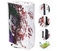 PlayVital Cubierta Antipolvo Vertical para ps5 Slim Disc Edición(el Nuevo diseño más pequeño) Protector de Nailon a Prueba de Polvo Funda Impermeable para ps5 Slim Consola Accesorios(Clown Hahaha)