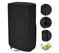 PlayVital Cubierta Antipolvo Vertical para ps5 Slim Disc Edición(el Nuevo diseño más pequeño) Protector de Nailon a Prueba de Polvo Funda Impermeable para ps5 Slim Consola Accesorios(Negro)