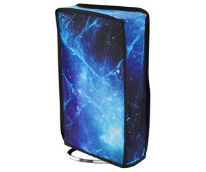 PlayVital Cubierta Antipolvo Vertical para ps5 Slim Disc Edición(el Nuevo diseño más pequeño) Protector de Nailon a Prueba de Polvo Funda Impermeable para ps5 Slim Consola Accesorios(Nebulosa Azul)