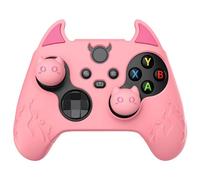 PlayVital Cute Demon Kawaii Funda de Silicona para Xbox Series X/S Control Accesorios Cubierta Linda Protectora Antideslizante con Tapas de Joysticks para Xbox Core Mando Inalámbrico(Rosa)