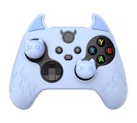 PlayVital Cute Demon Kawaii Funda de Silicona para Xbox Series X/S Control Accesorios Cubierta Linda Protectora Antideslizante con Tapas de Joysticks para Xbox Core Mando Inalámbrico(Azul)