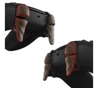 PlayVital Dune 2 Pares Gatillo Extensor Bumper Trigger Kit para ps5 Mando Accesorios Extensores de Disparo Botones de Disparador Trigger Stop Grips Extender Botón para ps5 Control(Grano de Madera)