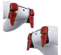 PlayVital Dune 2 Pares Gatillo Extensor Bumper Trigger Kit para ps5 Mando Accesorios Extensores de Disparo Botones de Disparador Trigger Stop Grips Extender Botón para ps5 Control(Rojo Escarlata)