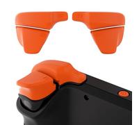 PlayVital Extensores de Gatillos LR Increaser Triggers para Steam Deck & OLED - Mejora de L1R1 y L2R2, Agarre Natural, Aumenta Altura y Ancho para Mejor Control (Passión Naranja)