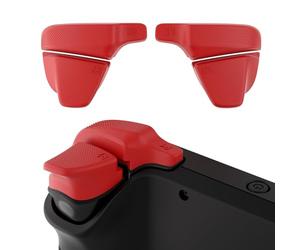 PlayVital Extensores de Gatillos LR Increaser Triggers para Steam Deck & OLED - Mejora de L1R1 y L2R2, Agarre Natural, Aumenta Altura y Ancho para Mejor Control (Passión Rojo)