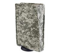 PlayVital Funda Antipolvo Vertical para ps5 - Cubierta Protectora Antirrayas y Anti-Agua, Doble Capa con Forro Suave, Compatible con ps5 Digital & Estándar, Accesorio para Consola (Camuflaje Digital)