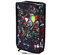 PlayVital Funda Antipolvo Vertical para ps5 Slim Digital Edición - Cubierta Protectora de Nailon, Impermeable y a Prueba de Polvo, Resistente a Arañazos (Fiesta de Miedo)