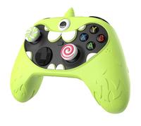 PlayVital Funda de Silicona Antideslizante para Xbox Series X & S, Cubierta Protectora con Tapas de Joystick y Pegatinas Decorativas para Xbox Core, Diseño Único de MonoEye Monster (Verde)