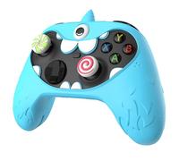 PlayVital Funda de Silicona Antideslizante para Xbox Series X & S, Cubierta Protectora con Tapas de Joystick y Pegatinas Decorativas para Xbox Core, Diseño Único de MonoEye Monster (Azul)
