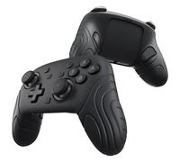 PlayVital Funda de Silicona para Nintendo Switch 2 Pro Mando, Carcasa Protectora Antideslizante y Antigolpes con Botones Traseros & Grips para Pulgares & Pegatinas - Edición Samurai (Negro)