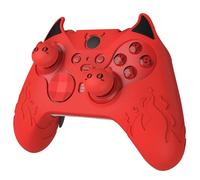 PlayVital Funda de Silicona para Xbox Elite Series 2 - Cubierta Kawaii Antideslizante con Tapas de Joystick, Diseño Cute Demon, Resistente a Golpes, Compatible con Elite Series 2/Core (Rojo)
