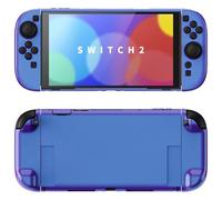 PlayVital Funda Dockable para Nintendo Switch 2, Carcasa Protectora con Soporte Extra y Tapas de Joystick, Accesorios para Switch 2 - Color Sólido Serie (Azul a Violeta)