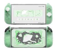playvital Funda Protectora para Nintendo Switch 2 - Carcasa Trasera Rígida & Grips de Silicona, con Tapas para Joystick y Pegatina, Protección Antigolpes - Serie Ocean Whisper (Verde Pastel)