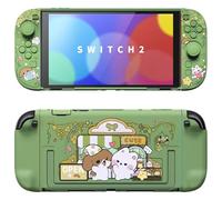 PlayVital Funda Protectora para Nintendo Switch 2 - Kawaii Carcasa Rígida con Tapas para Joystick, Pegatina y Botones, Compatible con Dock, Antirayaduras y Antigolpes (Panadería del Bosque)