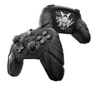 PlayVital Funda Protectora para Nintendo Switch 2 Pro Mando - Carcasa de Silicona Antigolpes con Botones Traseros & Tapas para Joysticks & Pegatina - Edición Armadura Samurai (Negro)