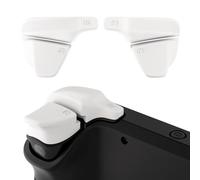 PlayVital Gatillos Extensores para Steam Deck LCD y OLED - Incrementa Altura y Ancho de L1R1 L2R2, Mejora el Agarre y la Precisión en el Juego (Blanco)