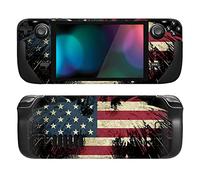 PlayVital Kit de Calcomanía Completa Protectora para Steam Deck LCD - Vinilos Skin Sticker Adhesivo, Pegatinas Personalizadas de Protección para Steam Deck OLED (Impresión de US Bandera)