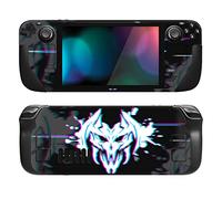 PlayVital Kit de Calcomanía Completa Protectora para Steam Deck LCD - Vinilos Skin Sticker Adhesivo, Pegatinas Personalizadas de Protección para Steam Deck OLED (Demonios de Glitch)