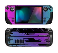 PlayVital Kit de Calcomanía Completa Protectora para Steam Deck LCD - Vinilos Skin Sticker Adhesivo, Pegatinas Personalizadas de Protección para Steam Deck OLED (Cyber Neón)