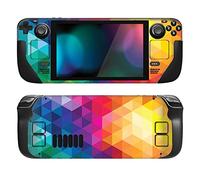 PlayVital Kit de Calcomanía Completa Protectora para Steam Deck LCD - Vinilos Skin Sticker Adhesivo, Pegatinas Personalizadas de Protección para Steam Deck OLED (Triángulo Colorido)
