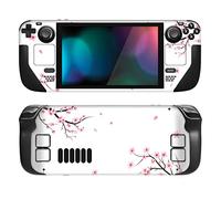 PlayVital Kit de Calcomanía Completa Protectora para Steam Deck LCD - Vinilos Skin Sticker Adhesivo, Pegatinas Personalizadas de Protección para Steam Deck OLED (Flor de Cerezo Cayendo)