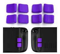 PlayVital Kit de Mejora de Botones Traseros para Steam Deck LCD & OLED - Agarre Mejorado y Protección, Accesorios para Steam Deck, 2 Diseños Aerodinámico y Tachuelas (Mix Versión-Violeta)