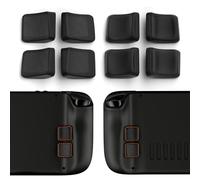 PlayVital Kit de Mejora de Botones Traseros para Steam Deck LCD & OLED - Agarre Mejorado y Protección, Accesorios para Steam Deck, 2 Diseños Aerodinámico y Tachuelas (Mix Versión-Negro)
