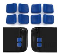 PlayVital Kit de Mejora de Botones Traseros para Steam Deck LCD & OLED - Agarre Mejorado y Protección, Accesorios para Steam Deck, 2 Diseños Aerodinámico y Tachuelas (Mix Versión-Azul)