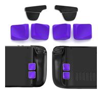 PlayVital Kit de Mejora de Botones Traseros para Steam Deck LCD & OLED - Gatillos Antideslizantes, Agarre Mejorado y Protección, Accesorios para Steam Deck, Diseño Aerodinámico (Violeta)