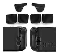 PlayVital Kit de Mejora de Botones Traseros para Steam Deck LCD & OLED - Gatillos Antideslizantes, Agarre Mejorado y Protección, Accesorios para Steam Deck, Diseño Aerodinámico (Negro)