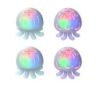 PlayVital LED Iluminados Agarres para el Pulgar - Tapas de Joystick para ps5/4, para Xbox Series X/S, para Xbox One, para Switch Pro, Cubiertas de Agarre con Diseño Divertido (Medusa Púrpura & Azul)