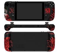 PlayVital Pegatina Dividido Grip para Steam Deck LCD & OLED Calcomanías Adhesivo de Trackpads Gatillos Botones Traseros Stickers con Tapas para el Pulgar Textura de Diamante Hexagonal-Clown Hahaha