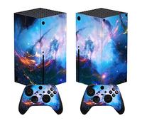 PlayVital Pegatina para Xbox Series X - Calcomanía Vinilo Skin Adhesivo para Consola y Mando, Diseño Duradero, Protección Antirayaduras, Fácil de Colocar y Quitar (Cielo Estrellado)