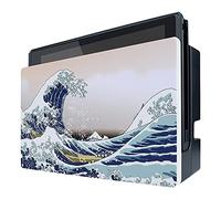 PlayVital Protector para Nintendo Switch Dock, Cubierta Antipolvo y Antirrayas, Carcasa Resistente y Fácil de Instalar - Accesorio Personalizado, No Incluye Dock (La Gran Ola)