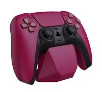 PlayVital Soporte para Mandos - Soporte de Escritorio para Gamepad para Xbox Series X/S, para ps5/4, para Nintendo Switch Pro, para Xbox Core/One, Base Estable y Antideslizante (Rojo Cósmico)