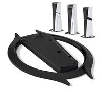 PlayVital Soporte Vertical para ps5/Slim/Pro/Estándar Consola, Base Ahorra Espacio, Accesorio Universal con Almohadillas Antideslizantes para ps5 Pro/Slim, Estabilidad Mejorada (Negro)