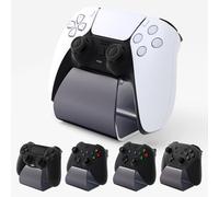 playvital Stand-AL Soporte de Mando para ps5, para ps4, Soporte Universal para Gamepad para Xbox Series X/S, Xbox One, Soporte Metálico de Aluminio para Switch Pro - Gris