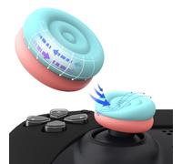 PlayVital Tapas para el Pulgar - Agarres de Joystick Antideslizantes para ps5/4, para Xbox Series X/S, para Xbox One/Elite Series 2, para Switch Pro, Thumbs Cushion Caps (Aqua Azul & Coral Rosa)