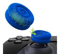 PlayVital Tapas para el Pulgar - Agarres de Joystick Antideslizantes para ps5/4, para Xbox Series X/S, para Xbox One/Elite Series 2, para Switch Pro, Thumbs Cushion Caps,Diseño Circular (Azul)