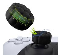 PlayVital Tapas para el Pulgar - Agarres para Joysticks Antideslizantes para Xbox Series X/S, para Xbox One, para Elite Series 2, para Switch Pro Mando, Thumbs Cushion Caps, Diseño Nubes Puff (Negro)