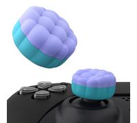 PlayVital Tapas para el Pulgar - Agarres para Joysticks Antideslizantes para Xbox Series X/S, para Xbox One, para Elite Series 2, para Switch Pro Mando, Diseño Nubes Puff (Morado Claro & Azul Aqua)