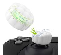 PlayVital Tapas para el Pulgar - Agarres para Joysticks Antideslizantes para Xbox Series X/S, para Xbox One, para Elite Series 2, para Switch Pro Mando, Thumbs Cushion Caps, Diseño Nubes Puff (Blanco)