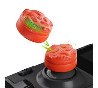 PlayVital Thumb Grips para Steam Deck LCD & OLED (4 Piezas), Tapas de Joystick con Textura de Gota de Lluvia Antideslizante, Fundas Elevadoras para Joystick, Accesorios para PS Portal (Naranja)